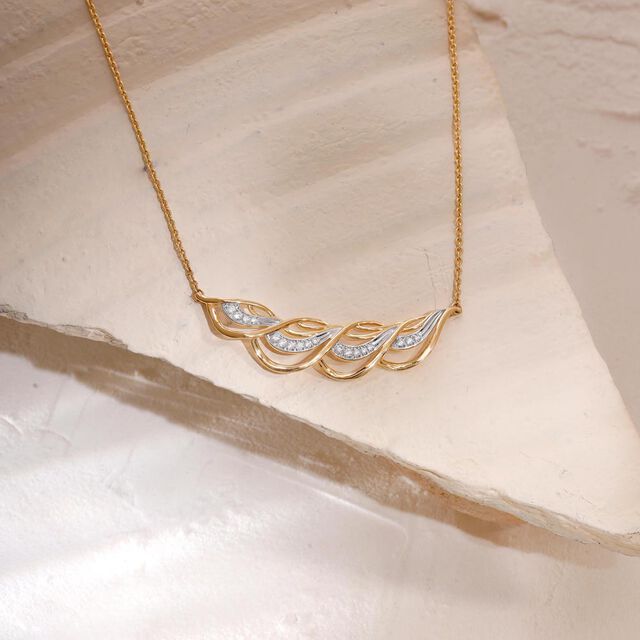 Radiant Curve Diamond Necklace