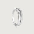 Dual Wave Silver Ring,,hi-res view 3