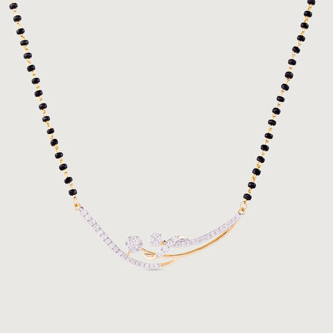 Graceful Swirl Gold and Diamond Mangalsutra