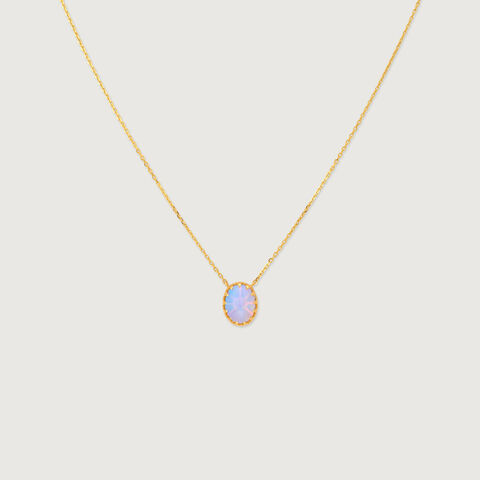 Luminous Opal Gold Necklace