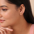 Cupid Edit Whimsical Wings 14KT Gold Stud Earrings,,hi-res view 2