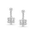 18KT White Gold Drop Earrings,,hi-res view 1
