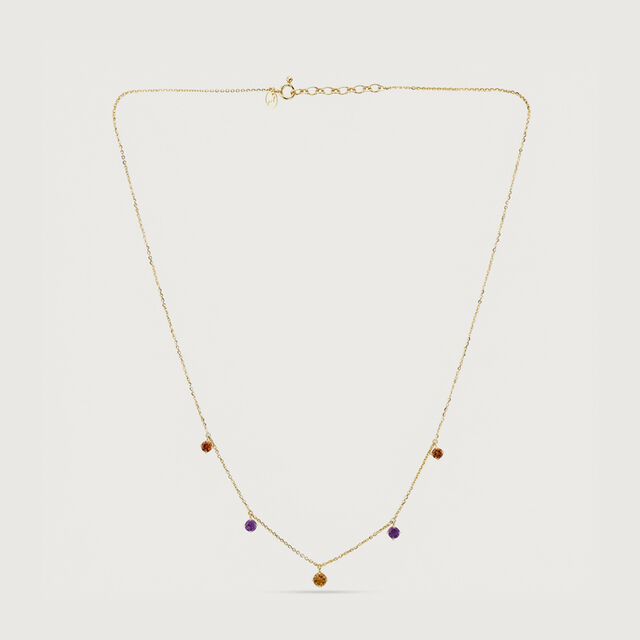 Playful Vibrant Amethyst Gold Necklace,,hi-res image number null