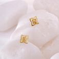 Radiant Bloom Gold Stud Earrings,,hi-res view 1