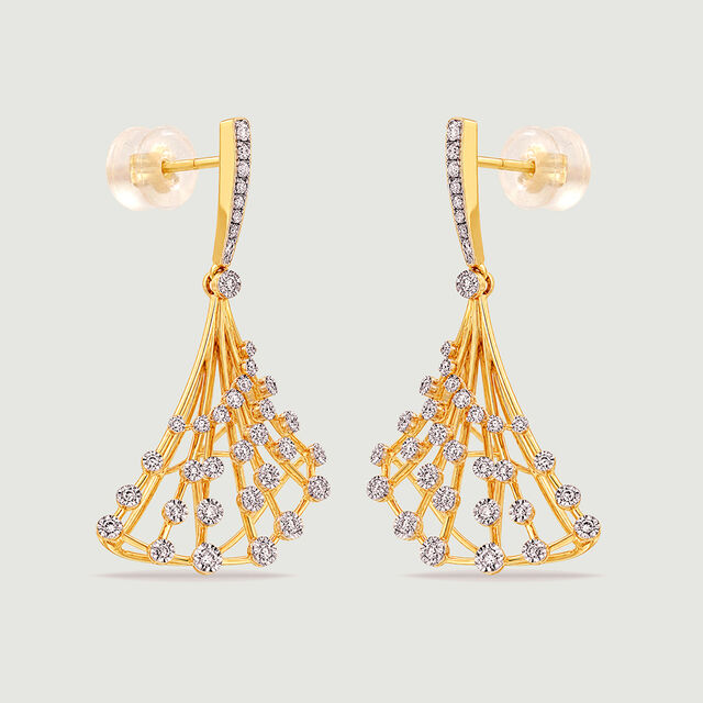 Radiant Cascading Diamond Jhumka,,hi-res image number null