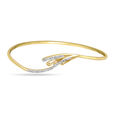 14KT Yellow Gold Glimmering Harmony Diamond Bangle,,hi-res view 2