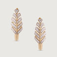 Mystic Petal Gold & Diamond Hoop Earrings,,hi-res view 3