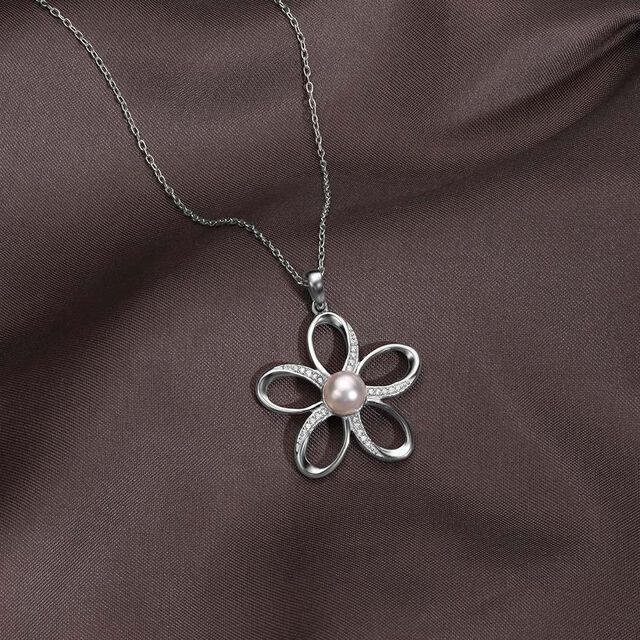 Double Loop Silver Necklace,,hi-res image number null