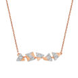14KT Rose Gold Glittering Grace Diamond Necklace,,hi-res view 3