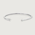 Sleek Curve Silver Bangle,,hi-res view 5
