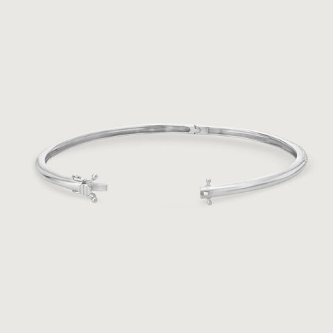 Sleek Curve Silver Bangle