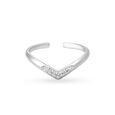 Boomerang Love Silver Toe Ring,,hi-res view 2