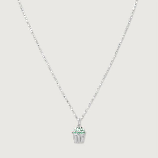 Joyful Cupcake Silver Necklace,,hi-res image number null