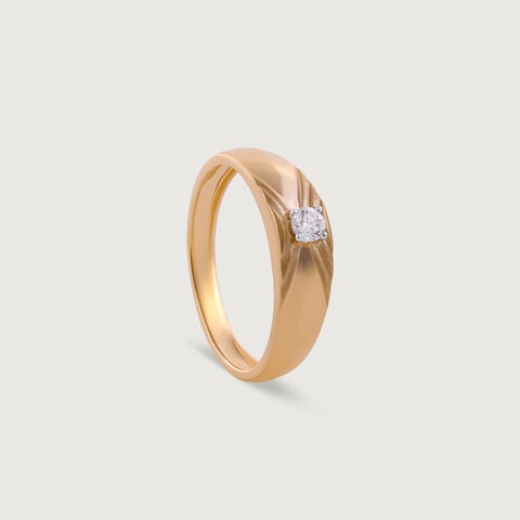 Smooth Moves Gold & Diamond Ring for Men