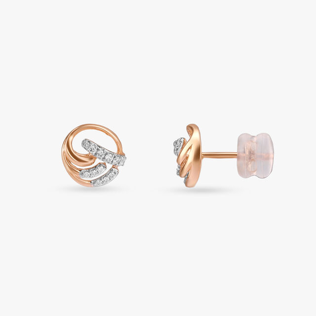 Orbit Flow Diamond Stud Earrings,,hi-res image number null
