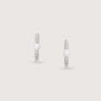 Twinkle Dot Silver Hoop Earrings,,hi-res view 5
