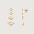 Disco Beat Gold & Diamond Drop Earrings,,hi-res view 3