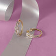 Whimsical Charm Gold & Diamond Hoop Earrings,,hi-res view 1