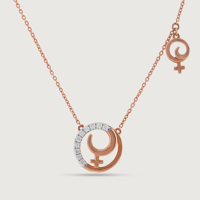 Modern Link Gold & Diamond Necklace,,hi-res image number null