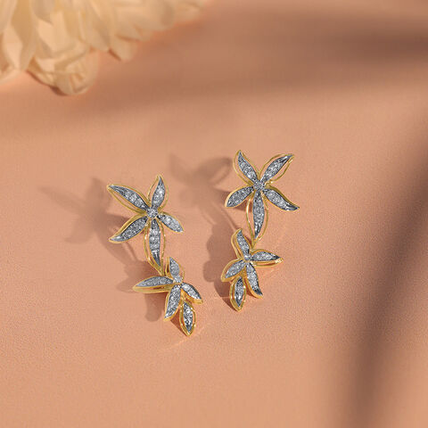 Blossom Cascade Diamond Drop Earrings