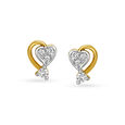 14KT Yellow Gold Diamond Stud Earrings,,hi-res view 1