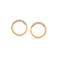 14 KT Rose Gold Shimmering Circle Diamond Stud Earrings,,hi-res view 1