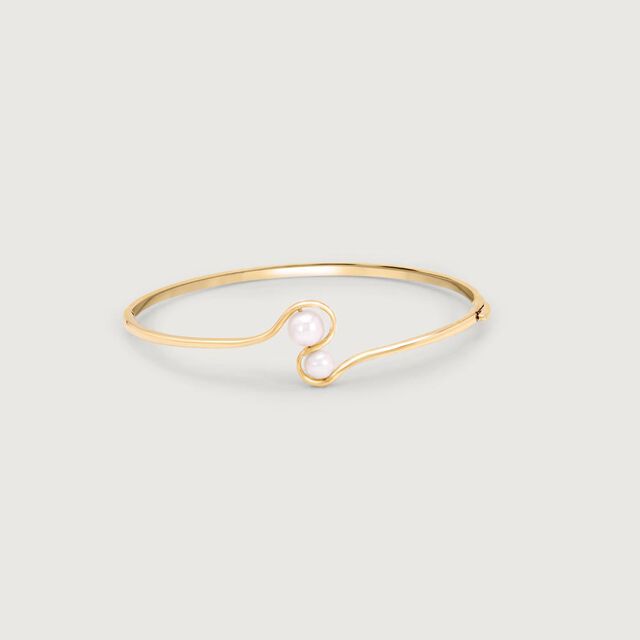Lustrous Curve Pearl Bangle,,hi-res image number null