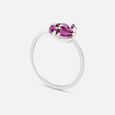 Artistic Pink Silver Finger Ring,,hi-res view 4