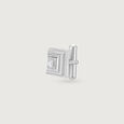 Layered Square Silver Cufflinks,,hi-res view 5