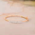 Linear Luxe Gold & Diamond Bangle,,hi-res view 1