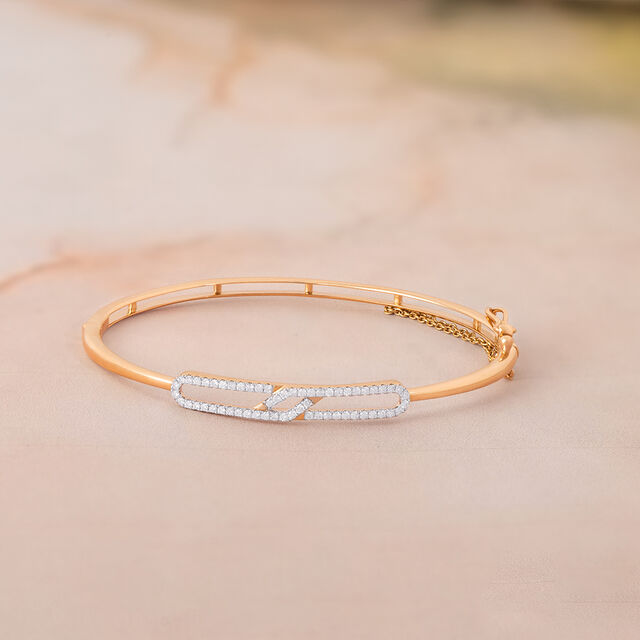 Linear Luxe Gold & Diamond Bangle,,hi-res image number null