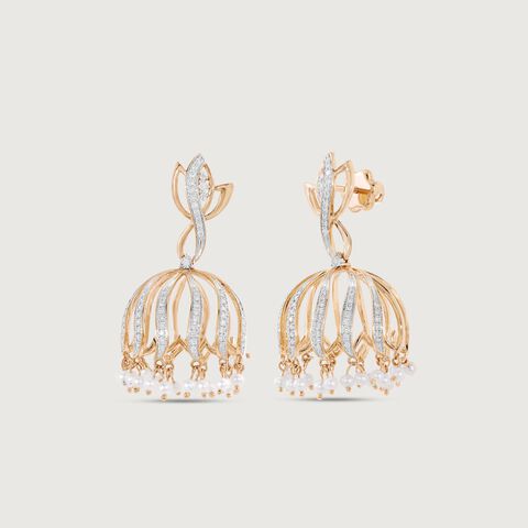 Chic Bloom Diamond Jhumka
