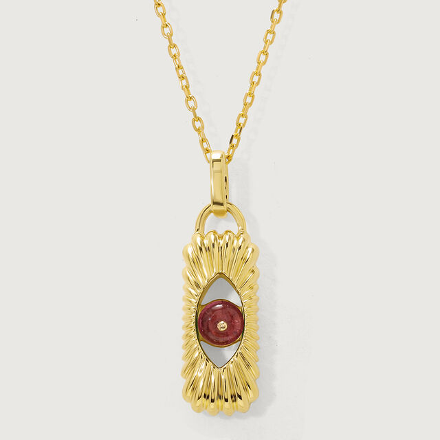 Graceful Guardian 18KT Pink Tourmaline Pendant with chain,,hi-res image number null