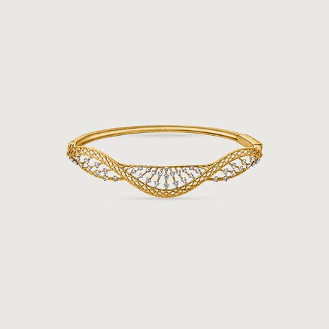 Woven Rhythm Diamond Bangle