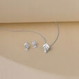 Sassy Leaf Silver Earrings and Pendant Set,,hi-res view 1