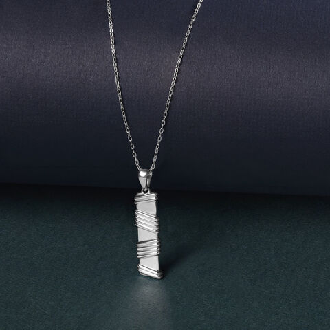 Wrapped Texture Silver Pendant