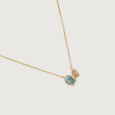 Firefly Fantasy 14 kt Gold & Swiss Blue Topaz Pendant with Chain,,hi-res view 5