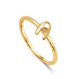 Letter A 14KT Yellow Gold Initial Ring,,hi-res view 4