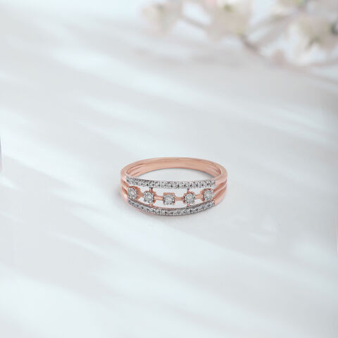 Radiant Groove Diamond Ring