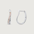 Minimal Chic Silver Hoop Earrings,,hi-res view 5