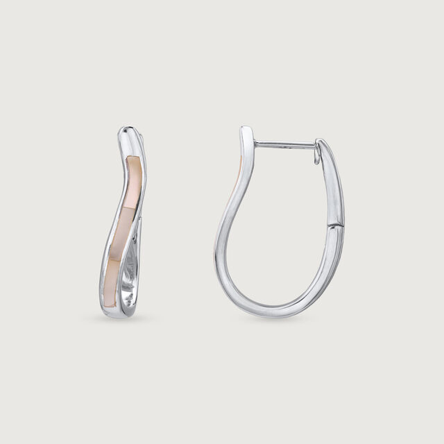 Minimal Chic Silver Hoop Earrings,,hi-res image number null
