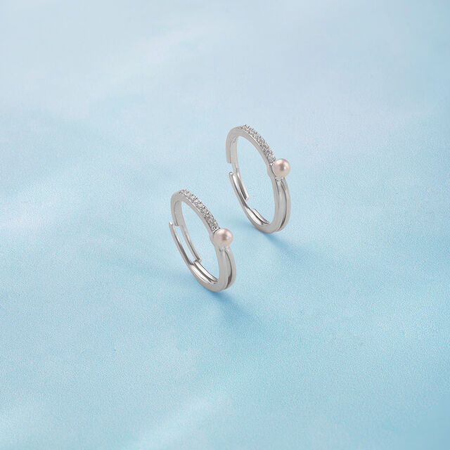 Sparkle Arc Silver Toe Rings,,hi-res image number null
