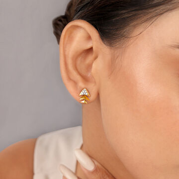 14KT Yellow Radiant Diamond Delight Earrings