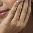 Groovy Glow Gold & Diamond Finger Ring,,hi-res view 2