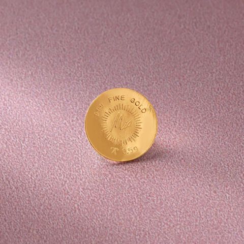 0.5 GM 24 Karat Lotus Gold Coin