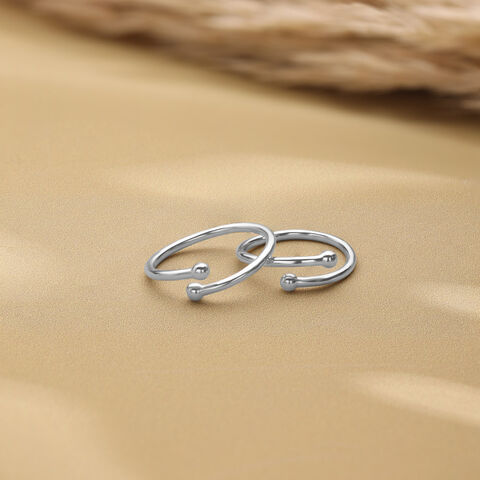 Modern Loop Silver Toe Rings