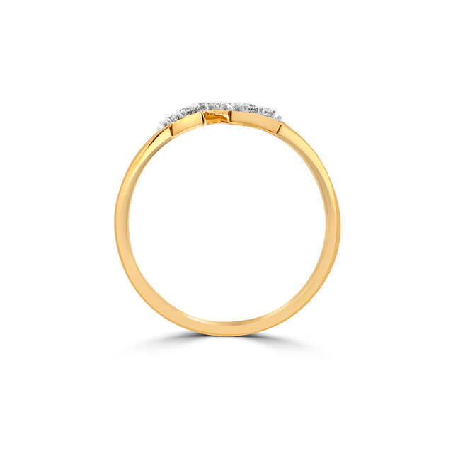 14KT Yellow Gold Peak Crest Diamond Finger Ring,,hi-res view 4