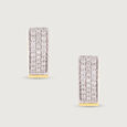 Modern Luxe Gold & Diamond Hoop Earrings,,hi-res view 3