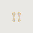 Faceted Balance Diamond Drop Earrings,,hi-res view 1