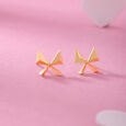 Mystic Butterfly 14KT Gold Stud Earring,,hi-res view 1
